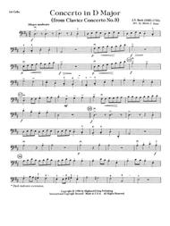 Concerto in D Major (from Clavier Concerto No. 3): Cello