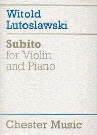 Subito for Violin and Piano: Violin Sheet Music
