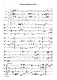 Brahms  Hungarian Dance No.6, for string quartet, CB304