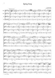 Mendelssohn  Spring Song, for string quartet, CM202