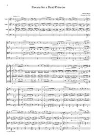 Ravel  Pavane for a Dead Princess, for string quartet, CR301