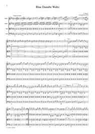 J.Strauss  Blue Danube Waltz, for string quartet, CS104